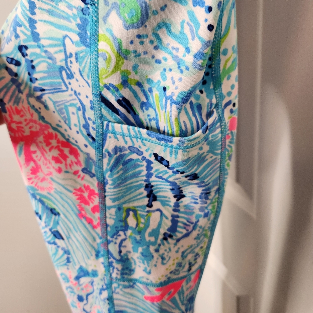 Lilly Pulitzer Luxletic High Rise Weekender Sink Or Swim Size XS - Picture 5 of 10